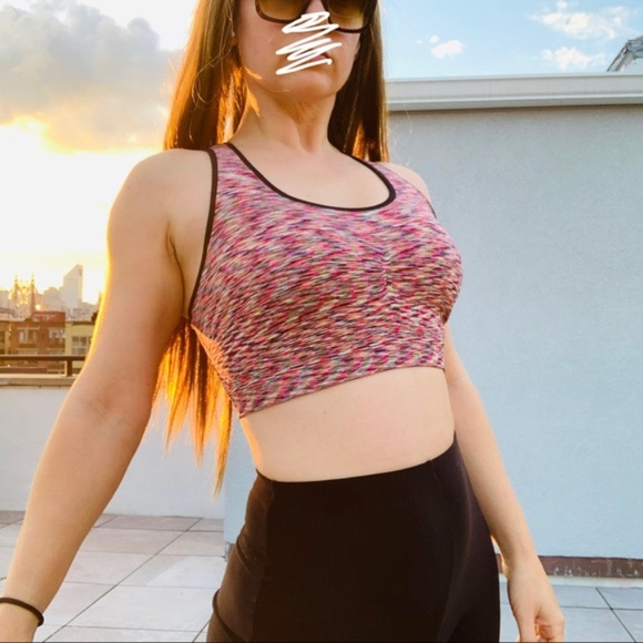 Pro-fit Multicolor Elastic Seamless Sport Top Bra - Picture 16 of 16